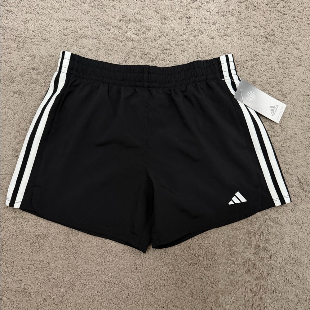 Adidas Black Shorts with White Accents